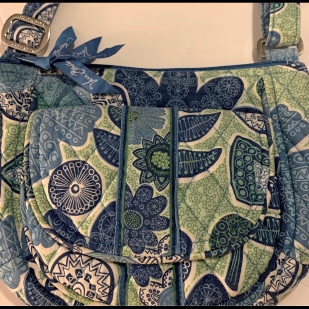 Vera Bradley - green, blue sunflower print